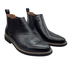 Deer Stags Rockland Memory Foam Black Faux Leather Chelsea Boots Men 11 NWOT